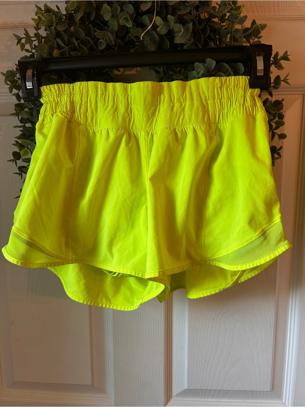 lululemon athletica Neon Yellow Athletic Running Shorts